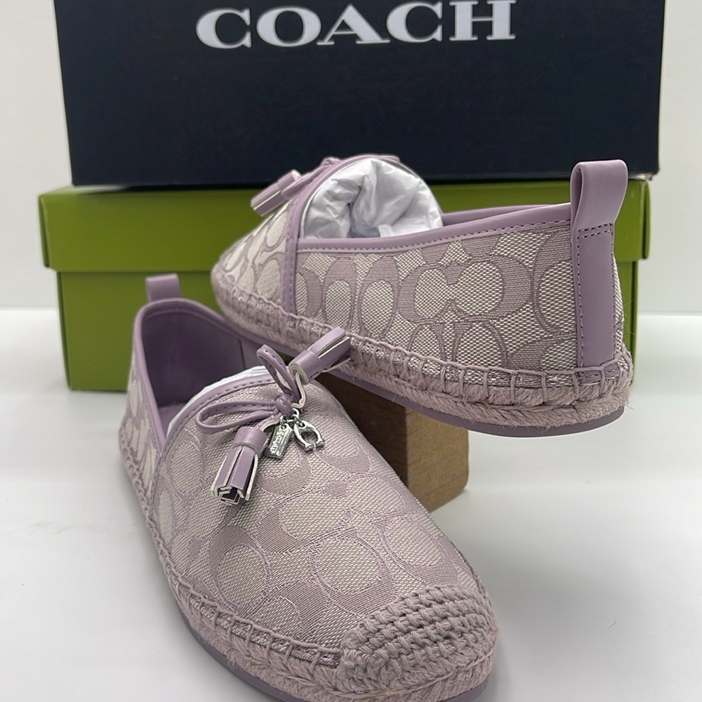 Coach CARSON SIGNATURE JACQ ESPADRILLE
SOFT LILAC SHOES SNEAKERS
G3457 SOT New - Picture 8 of 16